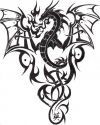 large dragon tribal tattoo